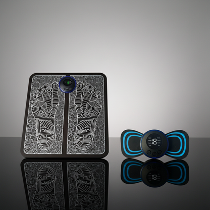 KIT MASSAGEM - Tapete e Massageador Elétrico - Dor nos Pés e Musculares